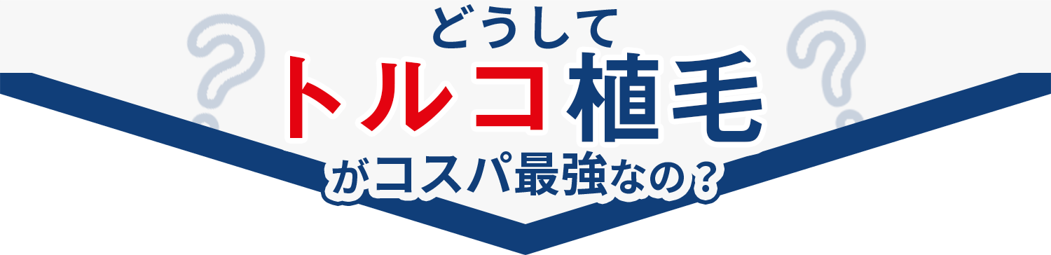 どうしてトルコ植毛がコスパ最強なの？