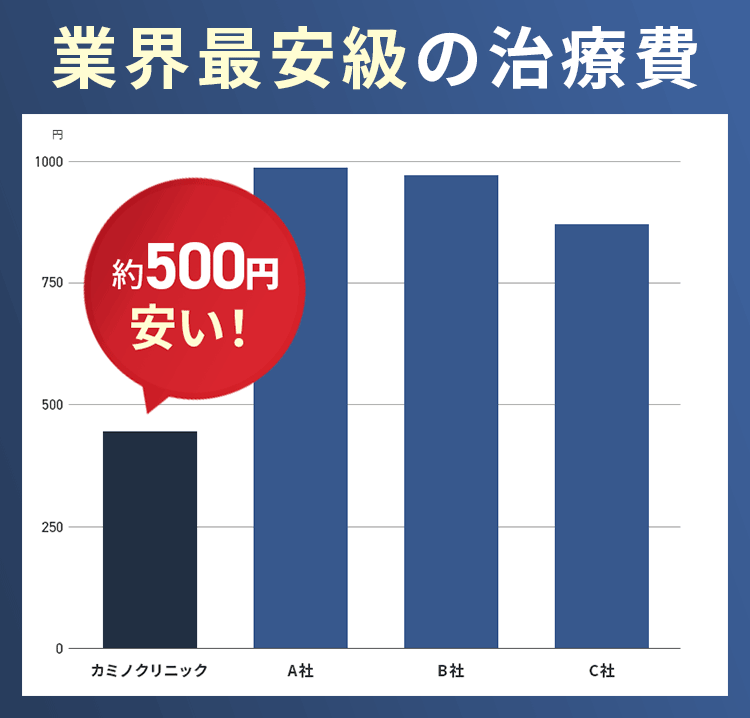 業界最安値の治療費