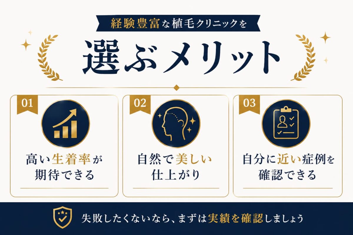 実績豊富なクリニックを選ぶメリット